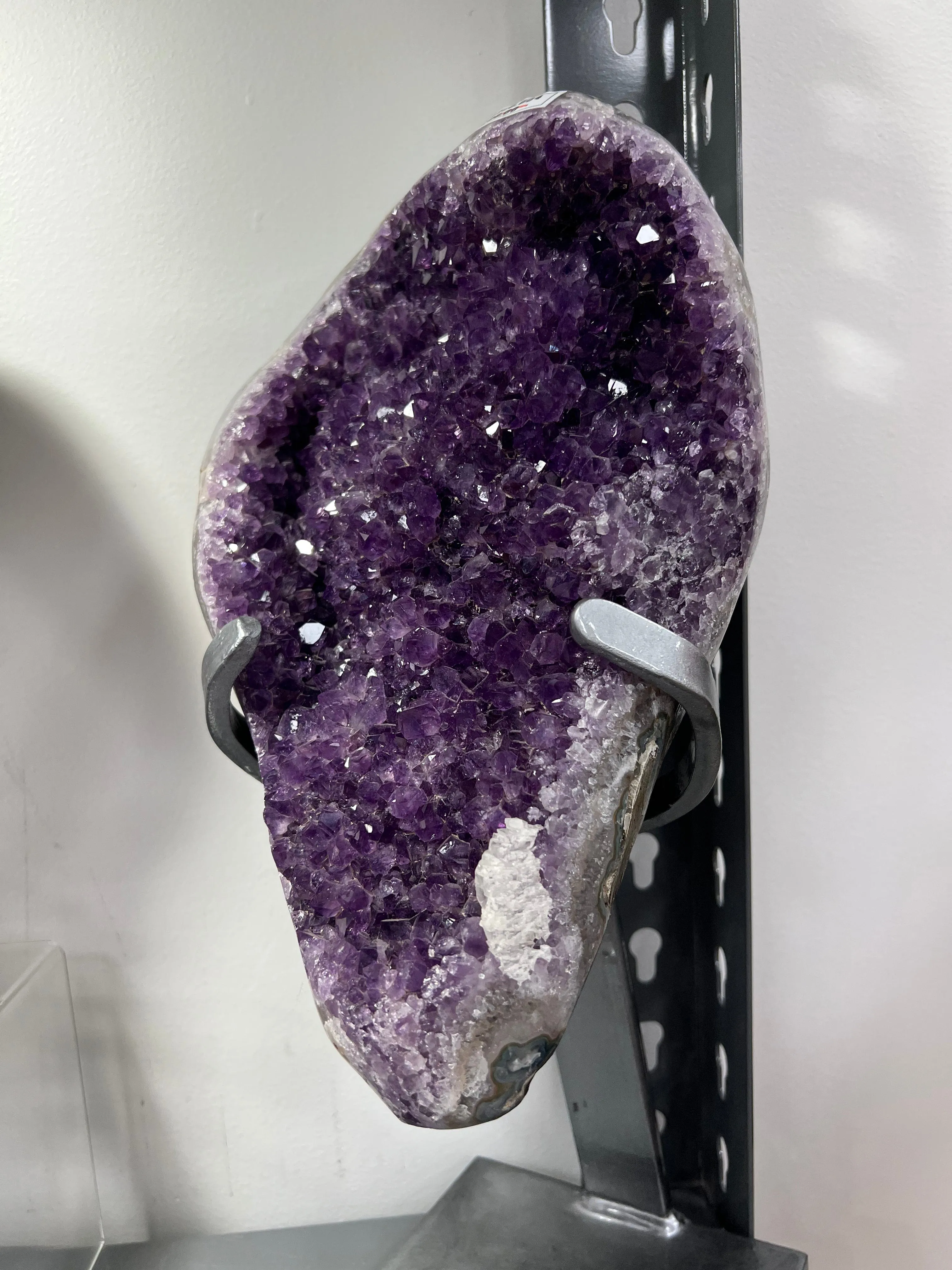 Uruguayan Amethyst Geode on Custom Stand - 16.8 lbs / 15 in.