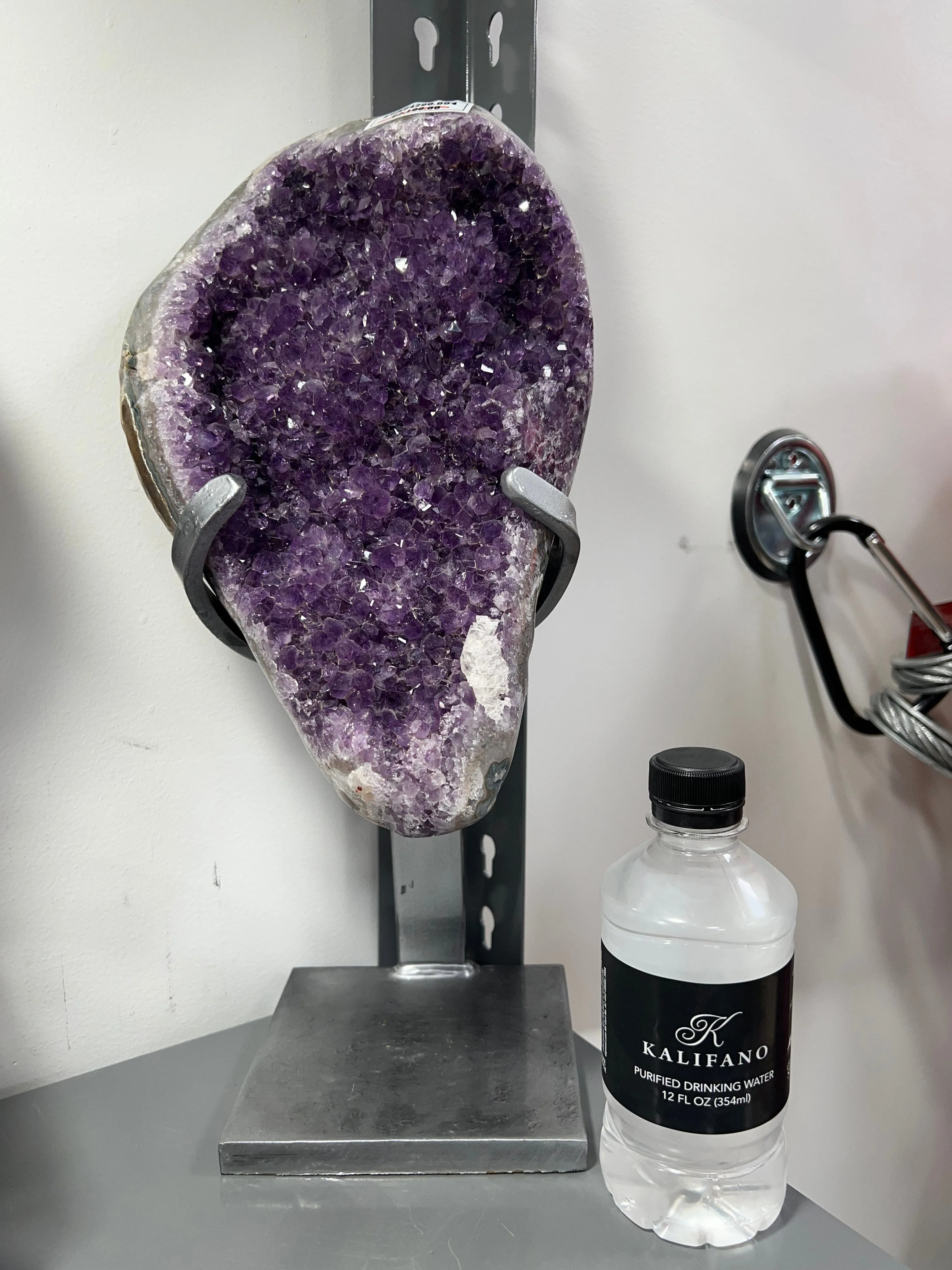 Uruguayan Amethyst Geode on Custom Stand - 16.8 lbs / 15 in.