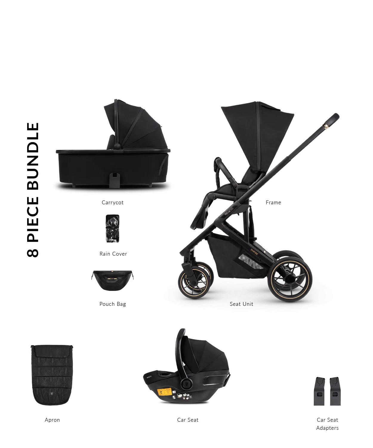 Venicci Empire 3in1 Travel System - Ultra Black