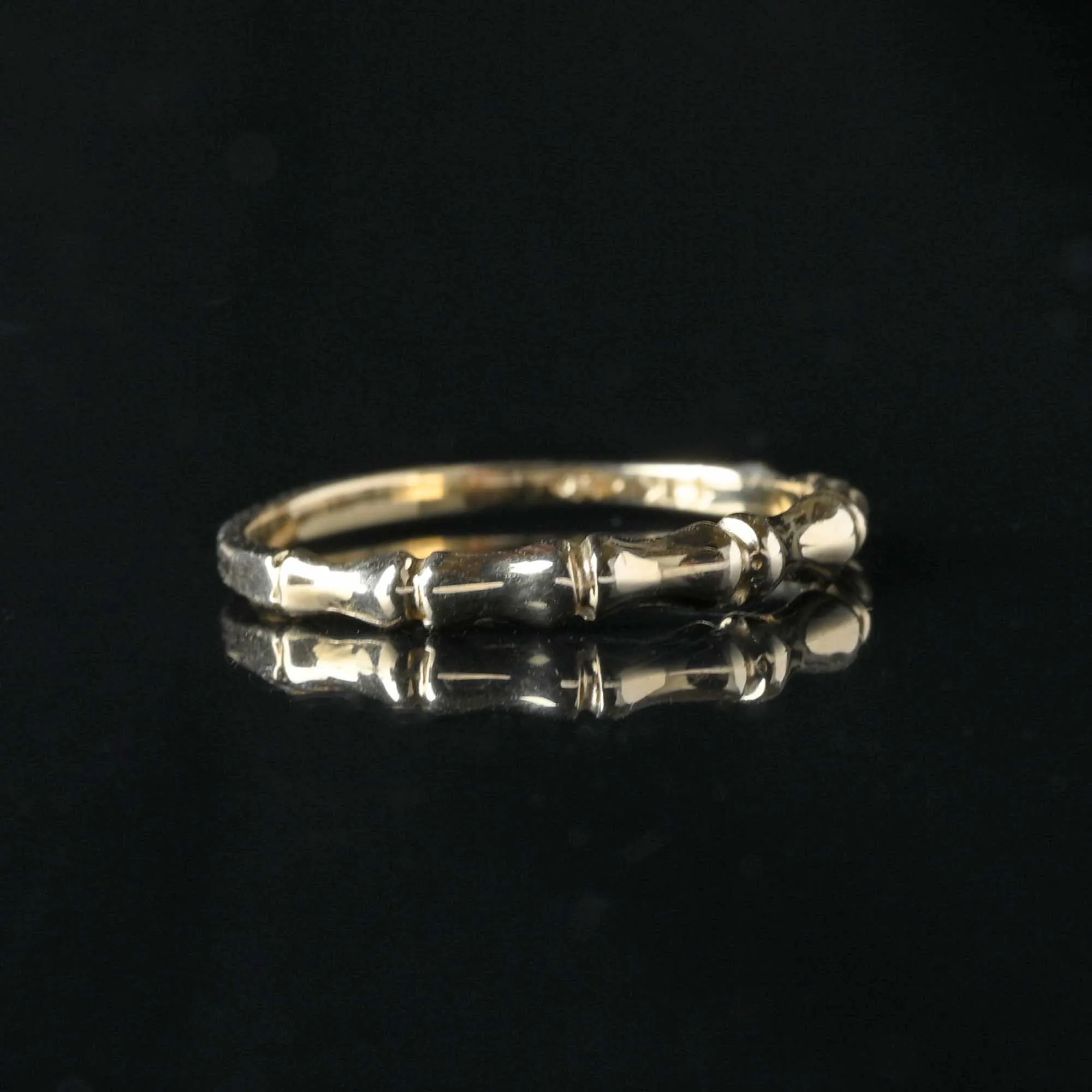 Vintage 14K Gold Bamboo Band Ring