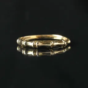 Vintage 14K Gold Bamboo Band Ring