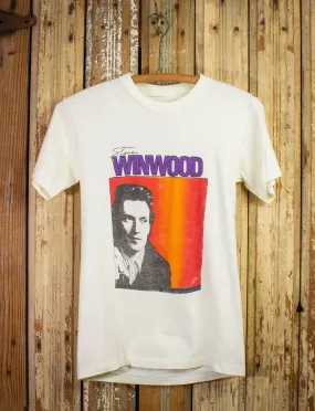 Vintage Steve Winwood Roll With It Concert T Shirt 1988 White XS