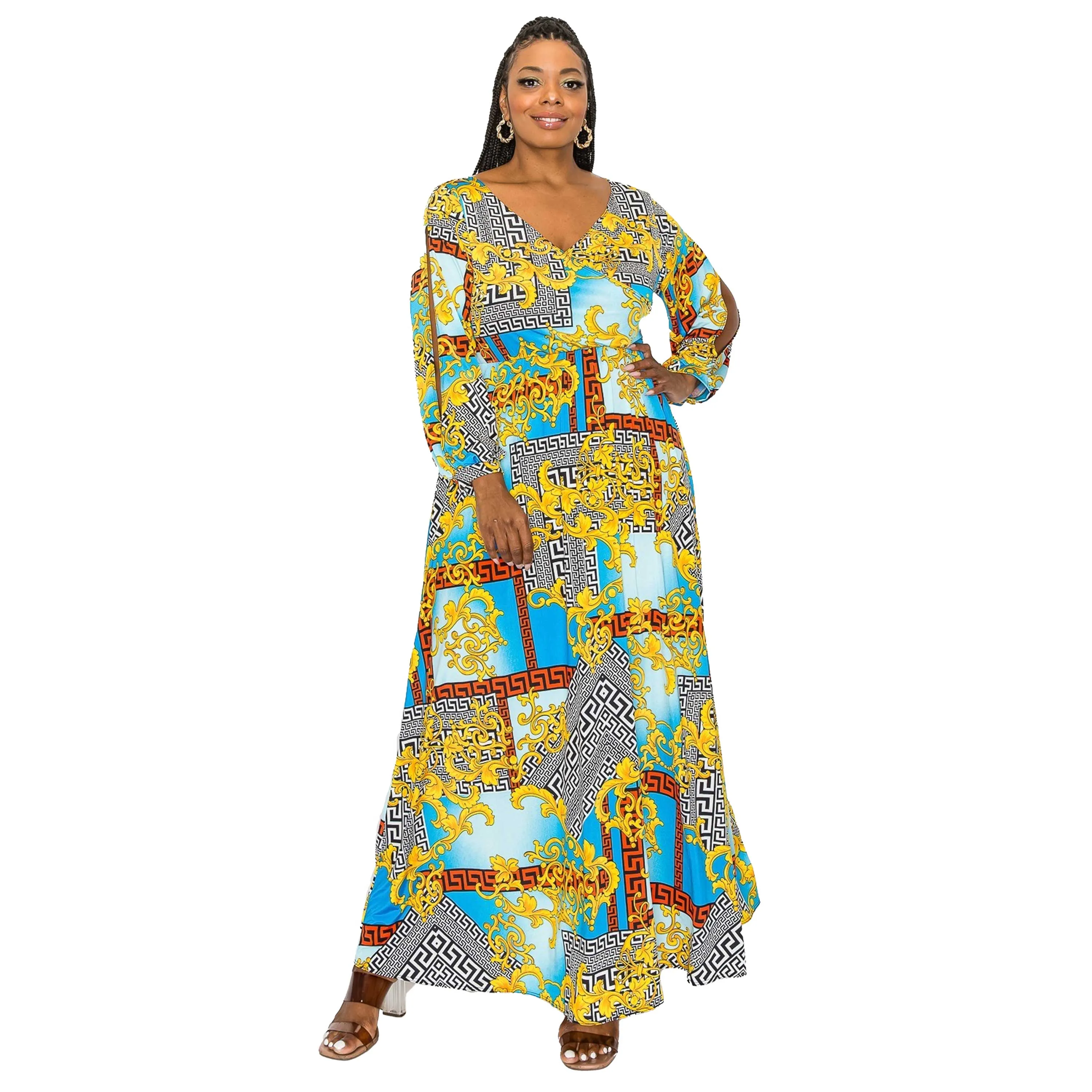 Vita Surplice Wrap Maxi Dress