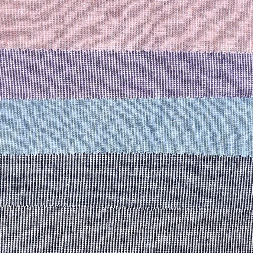 Wholesale only — 54" Linen & Cotton Yarn Dyed 5 OZ USA Made for Wholesale Only