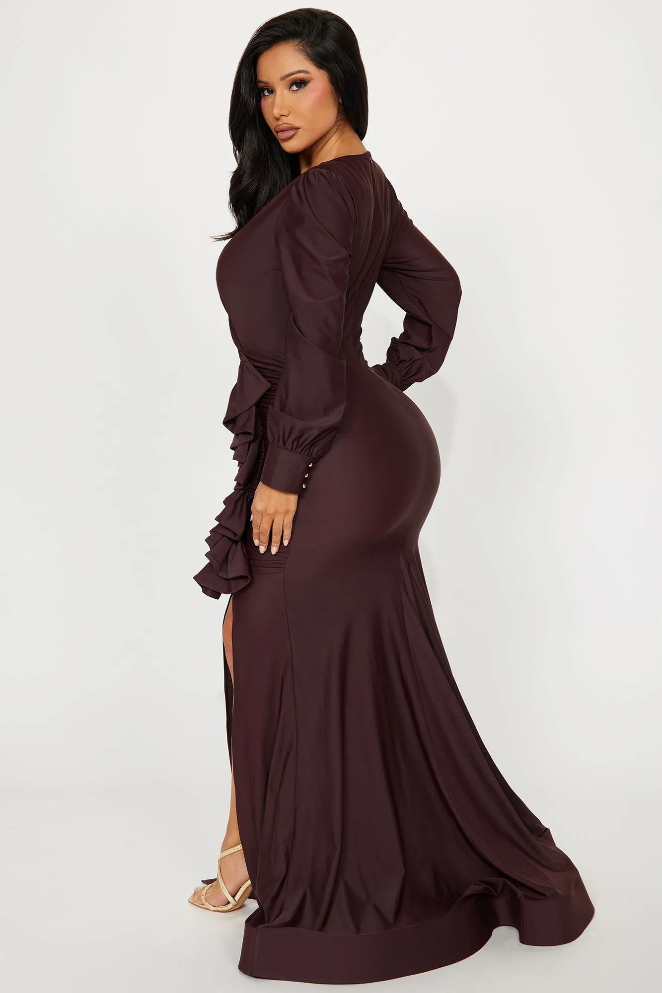 Wine And Dine Maxi Dress - Chocolate