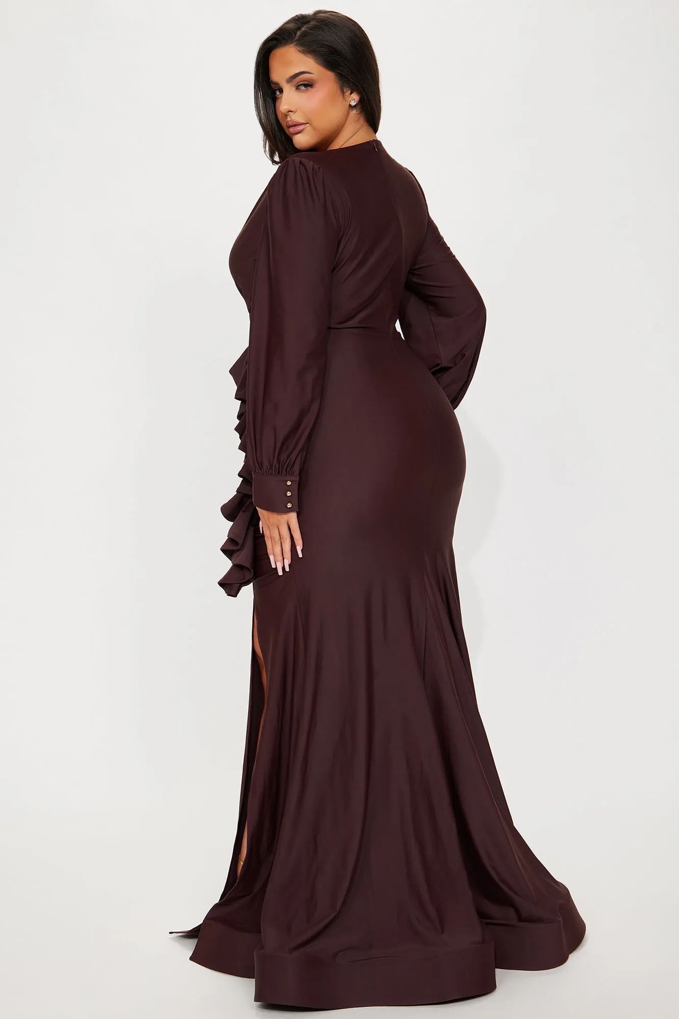 Wine And Dine Maxi Dress - Chocolate