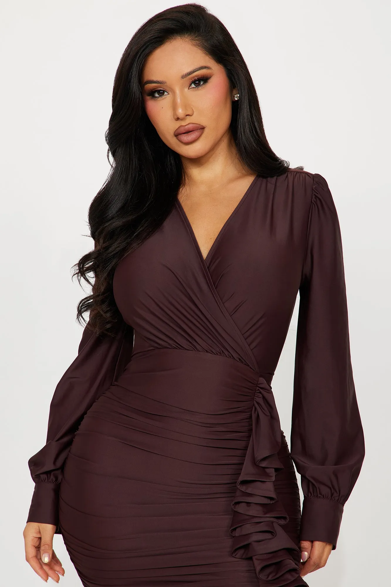 Wine And Dine Maxi Dress - Chocolate