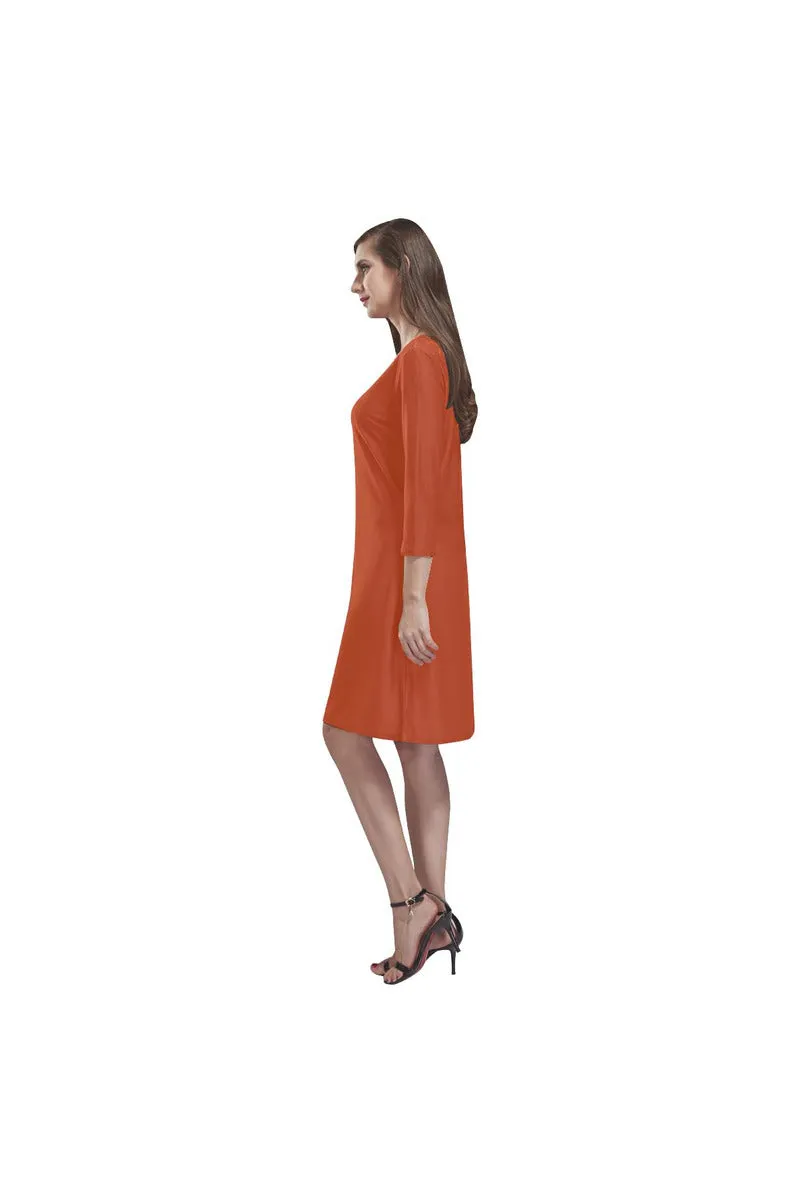 Winter Rust Rhea Loose Round Neck Dress