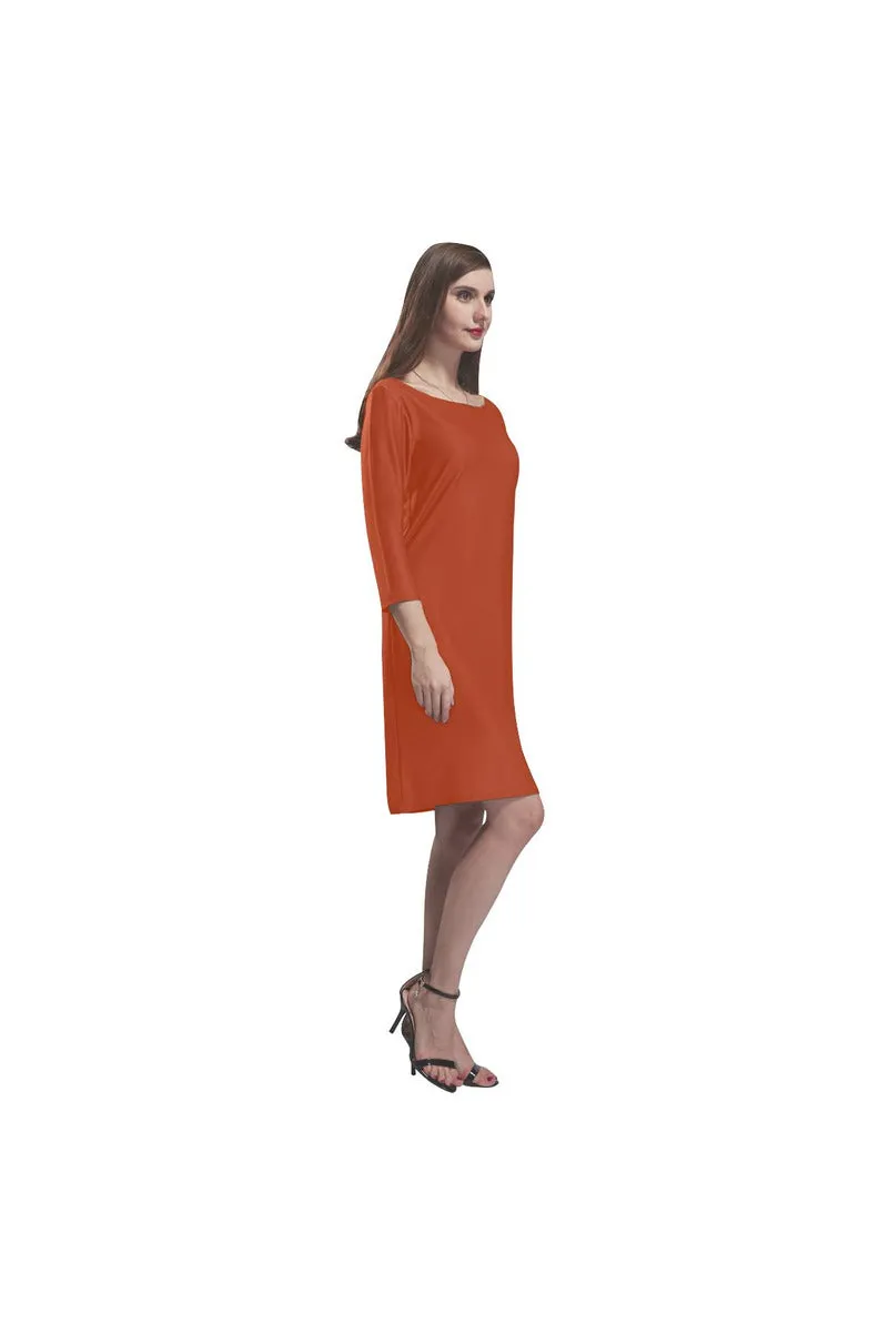 Winter Rust Rhea Loose Round Neck Dress