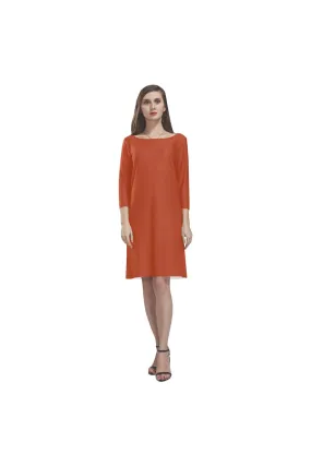 Winter Rust Rhea Loose Round Neck Dress