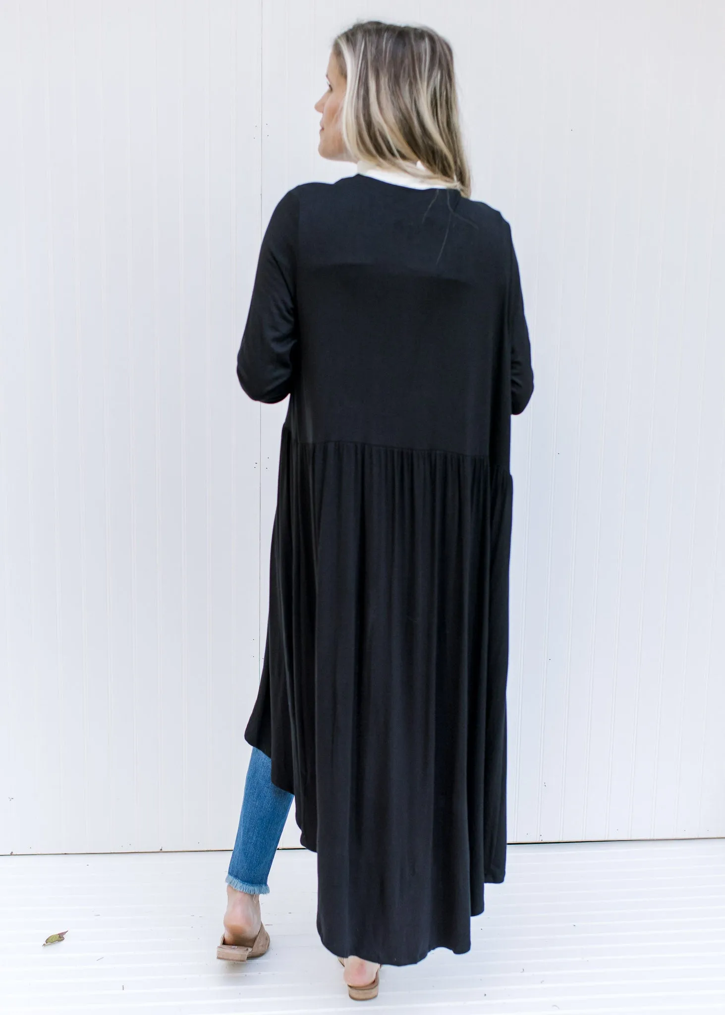 X Black Bamboo Maxi Cardigan