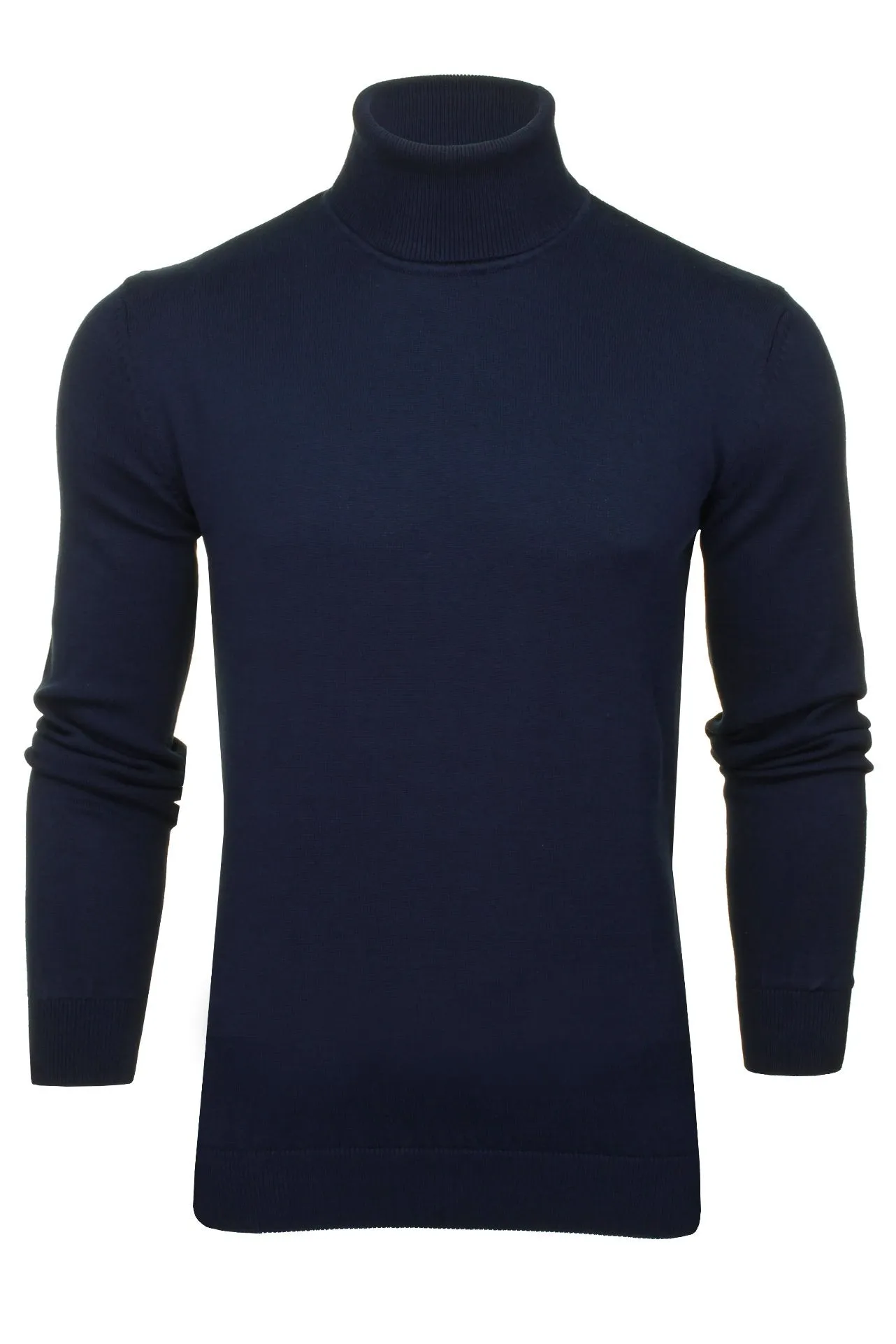 Xact Mens Roll Neck Jumper - 100% Cotton - Long Sleeved