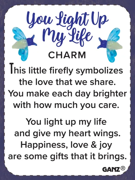 You Light Up My Life Firefly Glow-in-the-Dark Good Luck Pocket Charm