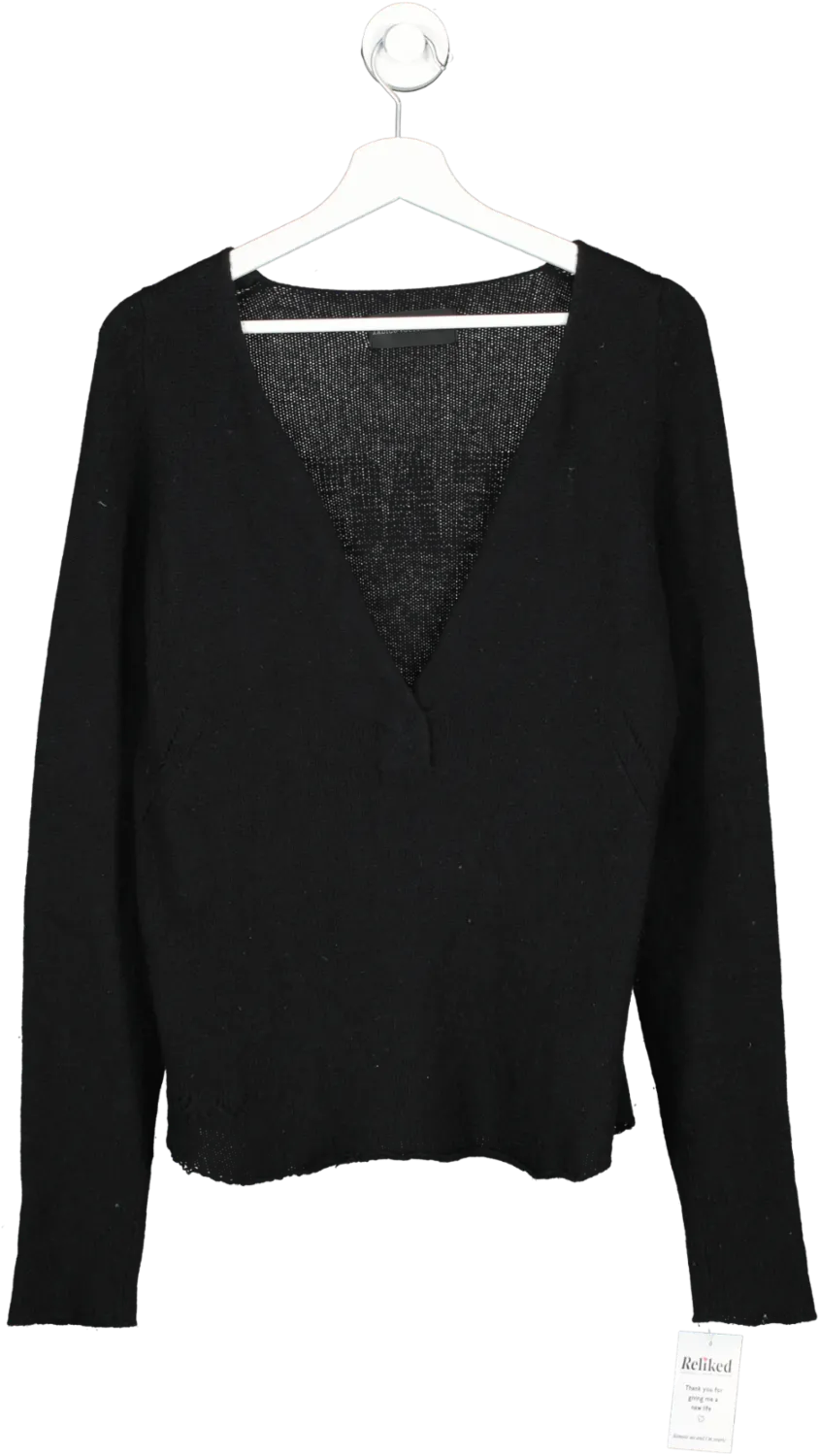 Zadig & Voltaire Black Peace Cashmere Jumper UK L