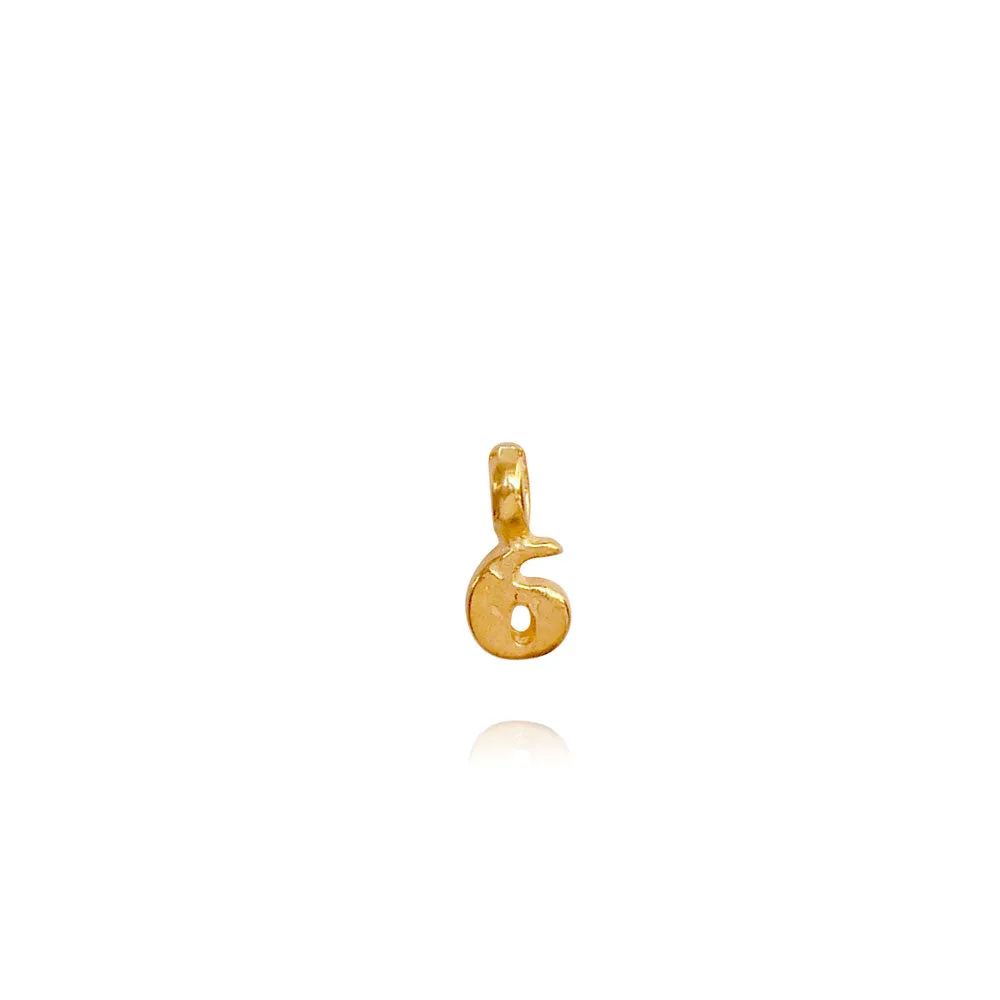 Zoe Lucky Number 6 Gold Necklace